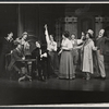 Bruce Heighley, Richard Kneeland [at table] and ensemble in the stage production Dear Oscar