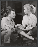 Charles McDaniel and Inger Stevens in the stage production Debut