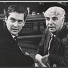Jeremy Brett and Emlyn Williams in rehearsal for the stage production The Deputy