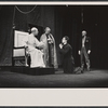 Emlyn Williams, Fred Stewart, Jeremy Brett and Stefan Gierasch in the stage production The Deputy