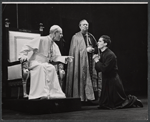 Emlyn Williams, Fred Stewart, and Jeremy Brett in the stage production The Deputy