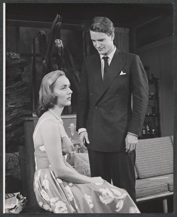 Sylvia Daneel and Paul Roebling in the stage production A Desert