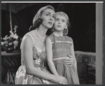 Sylvia Daneel and Mary Susan Locke in the stage production A Desert Incident