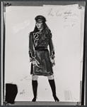 Costume sketch by Sara Brook for the stage production The Desert Song