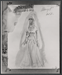 Costume sketch by Sara Brook for the stage production The Desert Song
