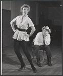 Dolores Gray and Andy Griffith in rehearsal for the stage production Destry Rides Again