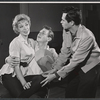 Dolores Gray, Andy Griffith, and director-choreographer Michael Kidd in rehearsal for the stage production Destry Rides Again