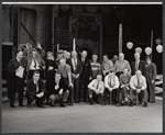 Production team in rehearsal for the stage production Destry Rides Again