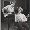 Dolores Gray and Scott Brady in rehearsal for the stage production Destry Rides Again