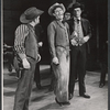 Jack Prince, Andy Griffith and Scott Brady in the stage production Destry Rides Again