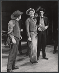 Jack Prince, Andy Griffith and Scott Brady in the stage production Destry Rides Again