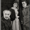 Sam Levene, Tresa Hughes, and Dennis Scroppo in rehearsal for the stage production The Devil's Advocate