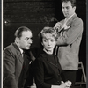 Leo Genn, Olive Deering and Michael Kane in rehearsal for the stage production The Devil's Advocate