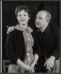 Tresa Hughes and Sam Levene in rehearsal for the stage production The Devil's Advocate