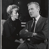 Olive Deering and Edward Mulhare in rehearsal for the stage production The Devil's Advocate