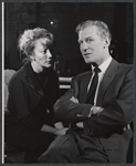 Olive Deering and Edward Mulhare in rehearsal for the stage production The Devil's Advocate