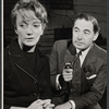 Olive Deering and Leo Genn in rehearsal for the stage production The Devil's Advocate