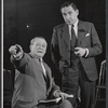 Eduardo Ciannelli and Leo Genn in rehearsal for the stage production The Devil's Advocate