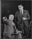 Eduardo Ciannelli and Leo Genn in rehearsal for the stage production The Devil's Advocate