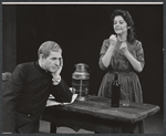 Leo Genn and Tresa Hughes in the stage production The Devil's Advocate