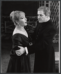 Olive Deering and Leo Genn in the stage production The Devil's Advocate