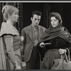 Olive Deering, Dennis Scroppo, and Tresa Hughes in the stage production The Devil's Advocate