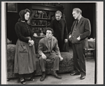 Tresa Hughes, Dennis Scroppo, Leo Genn, and Sam Levene in the stage production The Devil's Advocate