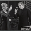 Olive Deering and Leo Genn in the stage production The Devil's Advocate