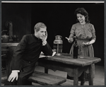 Leo Genn and Tresa Hughes in the stage production The Devil's Advocate