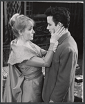 Olive Deering and Dennis Scroppo in the stage production The Devil's Advocate