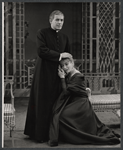 Leo Genn and Olive Deering in the stage production The Devil's Advocate
