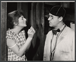 Sylvia Gassell and Gene Hackman in the stage production The Basement