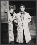 Sylvia Gassell and Gene Hackman in the stage production The Basement