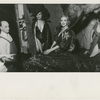 Showgirls and stagehands backstage during a Billy Rose stage production