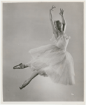 Full-length studio photo of Nana Gollner in romantic length tutu in a big jump
