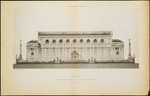 Rear Elevation. Accepted Design, Competition for The New York Public Library. Drawing for Architectural Review