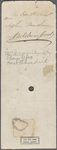 Check to Nathaniel Hawthorne, endorsed by him and Sophia Hawthorne. May 14, 1864.