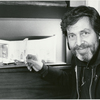 Designer Tony Walton and his set model for the stage production Lend Me a Tenor