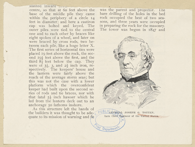 General Joseph G. Totten. Late chief engineer of the United States