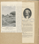 J.T. Trowbridge's birthplace. The cabin of his early years in the then backwoods of New York State, near Rochester. From "My own story," by J.T. Trowbridge. Houghton, Mirfflin & Co. / Charles Copeland.  J.T. Trowbridge.