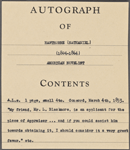 Atherton, Hon. Charles G., ALS to. Mar. 4, 1853.