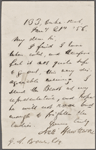 Brown, G. A., ALS to. Jan. 21, 1856 