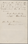 Buchanan, James, President, ALS to. Jan. 31, 1857.