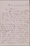 Fields, [James T.], ALS to. May 25, 1863. [Previously May 28, 1863.]