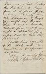 Hall, Mrs., ALS to. May 20, 1860.