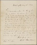 Lee, Capt. T. J., ALS to. May 2, 1853. [Previously, Capt. T. I. Lee]