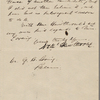Loring, George B., ALS to. Jan. 9, 1853. 