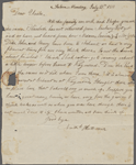 [Manning, Robert], Uncle, ALS to. Jul. 27, 1818.