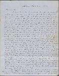 Mansfield, L. W., ALS to. Feb. 20, 1850.