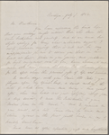 Porter, Mary A., ALS to NH. Jul. 7, 1851.